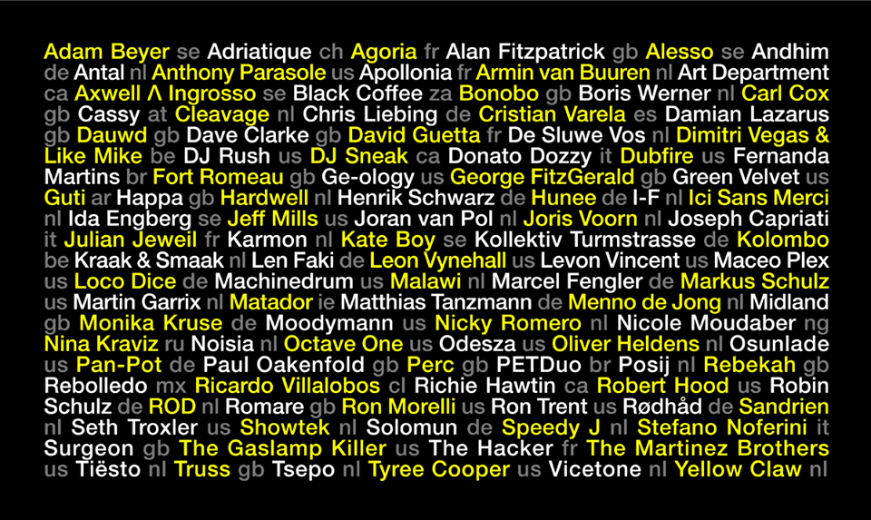 Amsterdam Dance Event artists