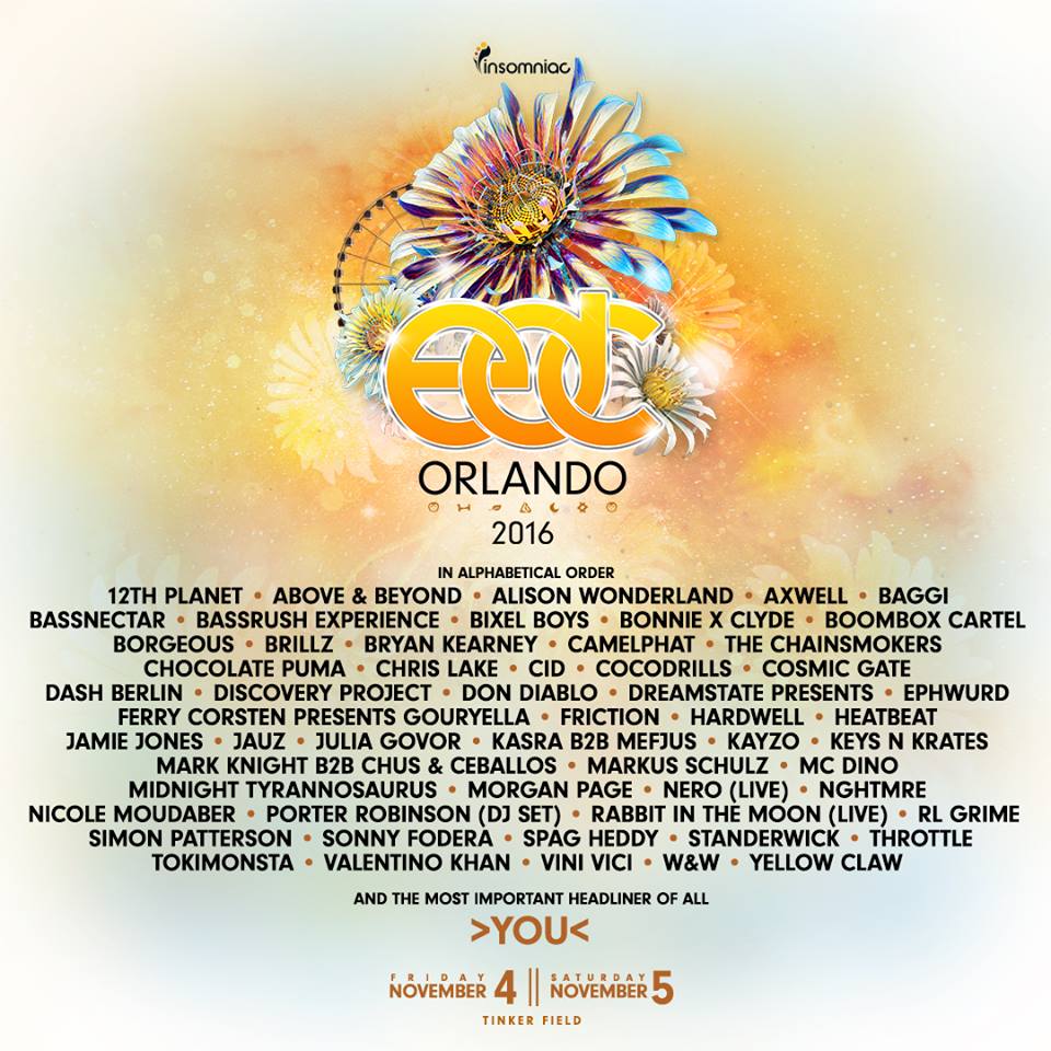 EDC Orlando 2016 Lineup
