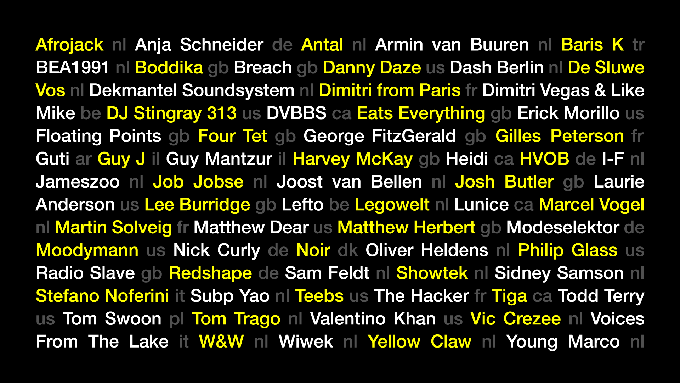 Amsterdam Dane Event Lineup phase 2
