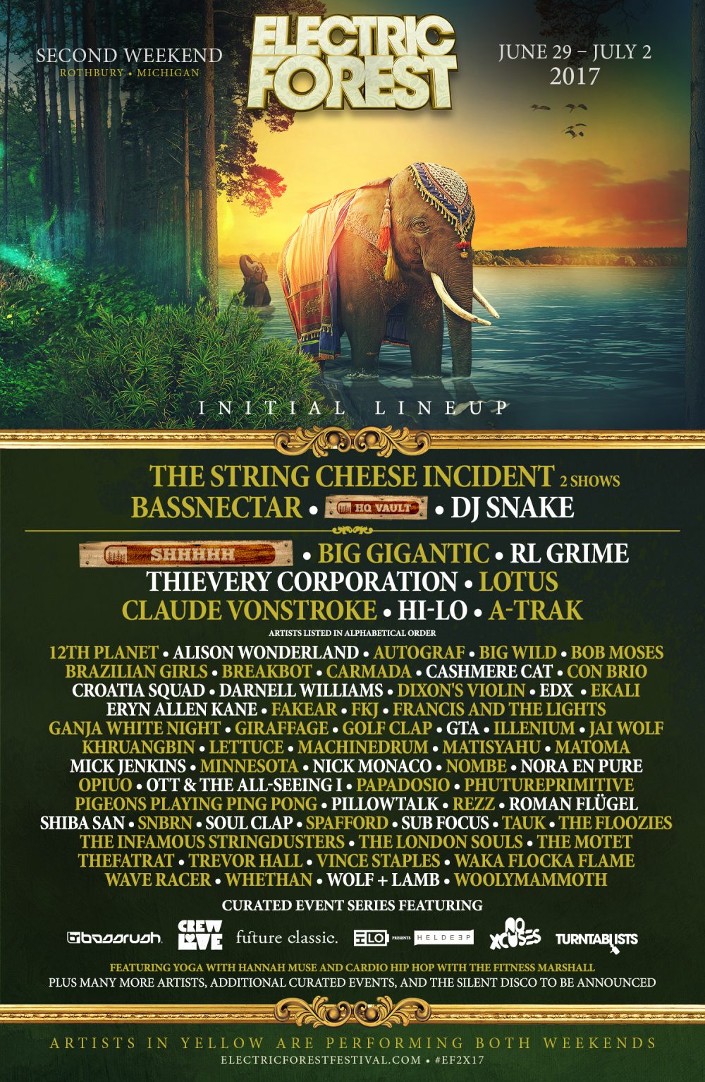 Electric forest lineup