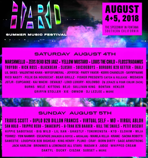 hard summer 2018 lineup