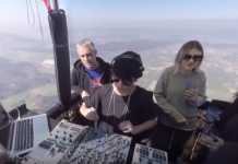 Watch DJ Magda`s live session in a hot-air balloon 2000 meters above Zürich !!!