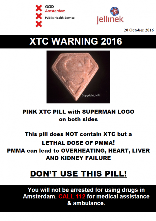 Pink Superman ecstasy pill