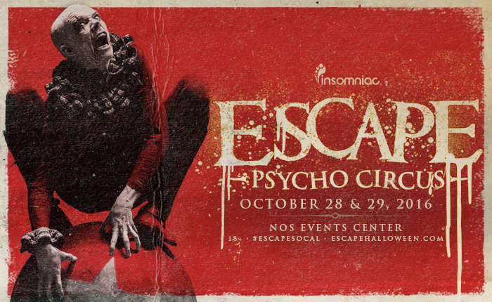Haloween EDM events, Escape Psycho Circus 
