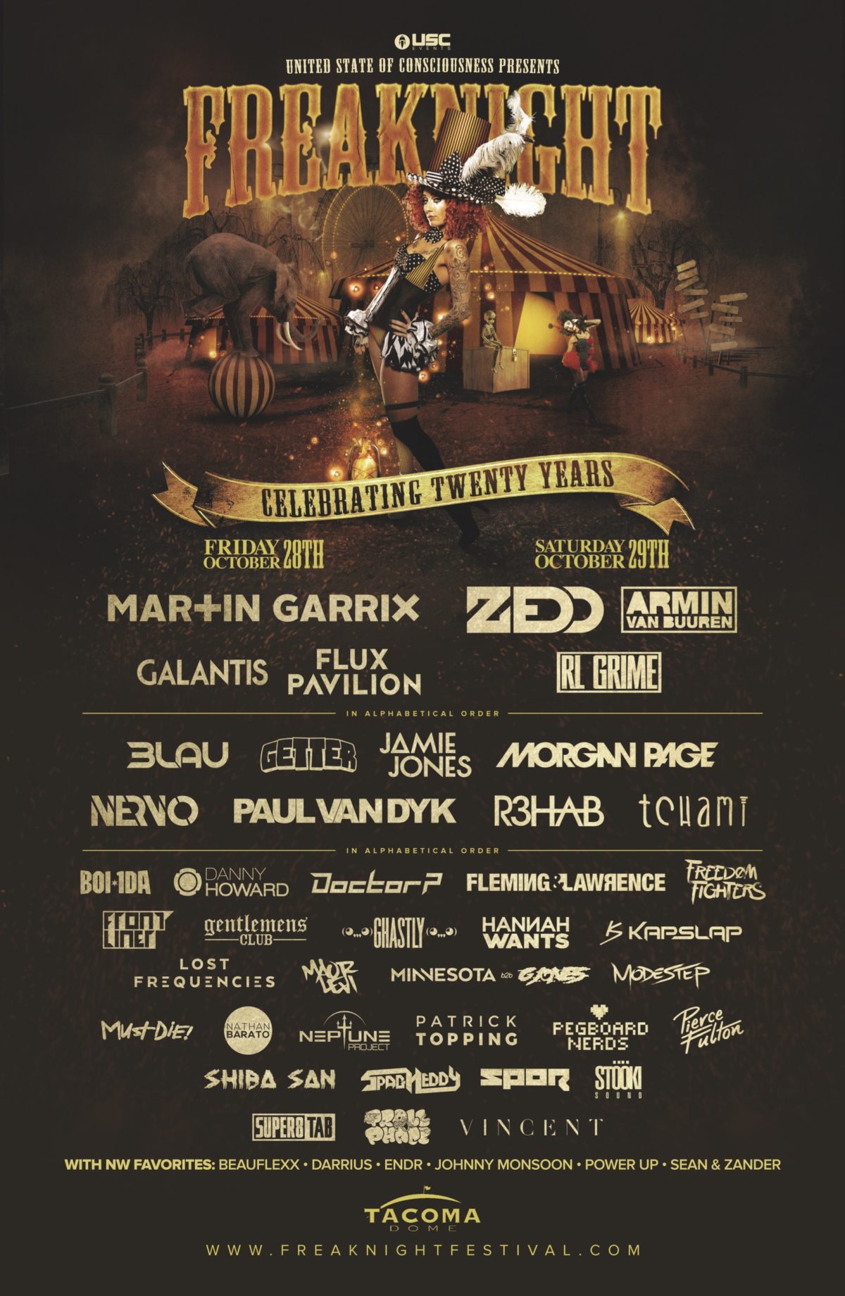 Freaknight's Lineup