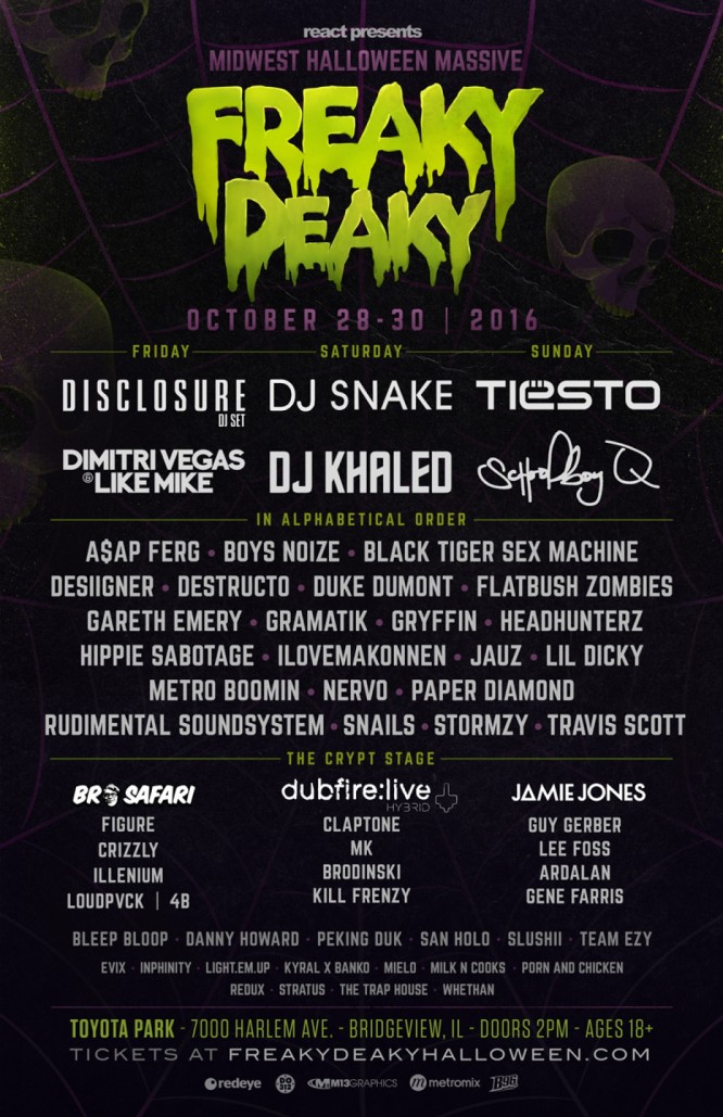 Freaky Deaky 2016 Lineup