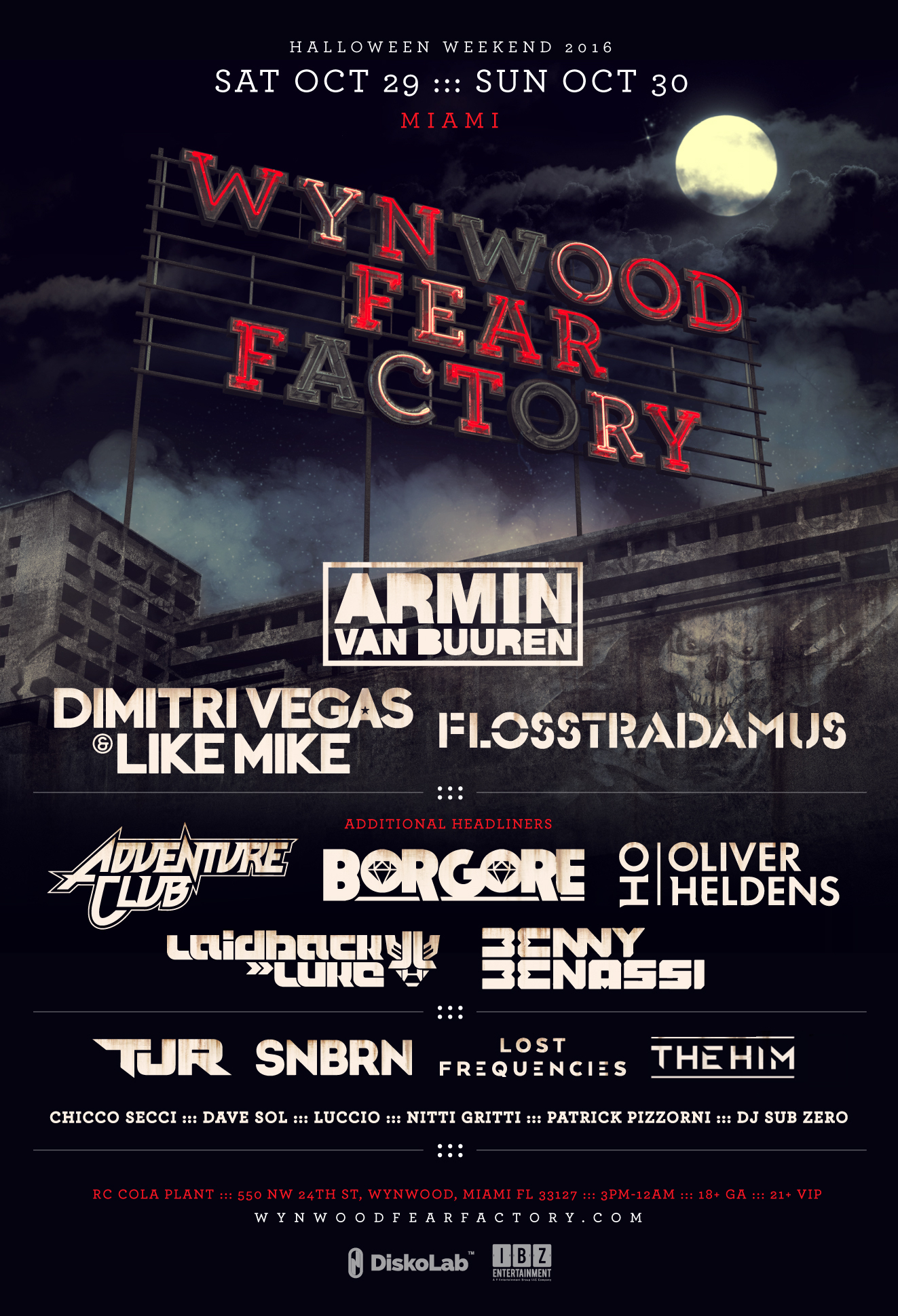 Wynwood Fear Factory's Lineup