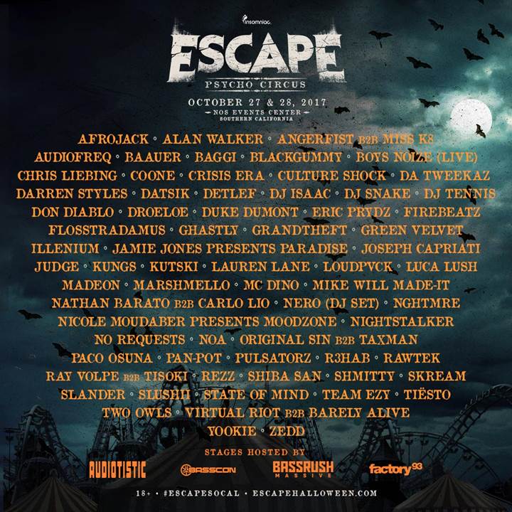 escape psycho circus 2017