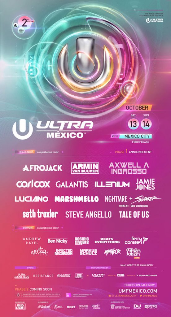 ULTRA Mexico Announces 2018 Phase One Lineup | Rave Jungle