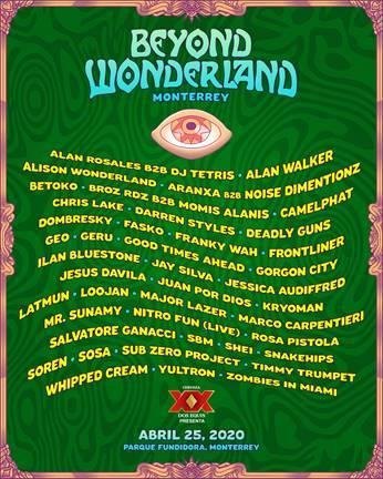Beyond Wonderland Monterrey releases lineup for 2020 edition