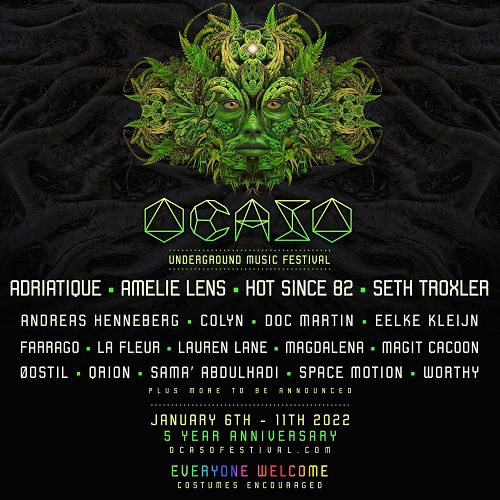 Costa Rica’s Ocaso Underground Festival rolls out first phase of 2022 lineup featuring  Hot Since 82, Seth Troxler, Qrion, and moreOcaso 2022 Lineup Square