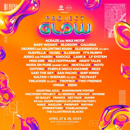 Project GLOW Unveils Impressive Lineup for 2024 Festival in DC Rave