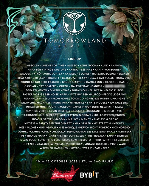 Tomorrowland Brasil 2025 lineup