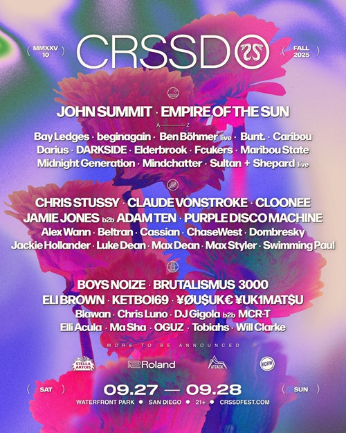 CRSSD Festival 2025 lineup Fall Edition