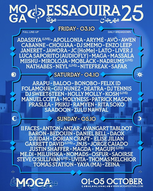 MOGA Essaouira 2025 lineup