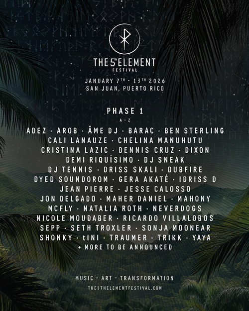 The 5th Element Festival 2026 lineup