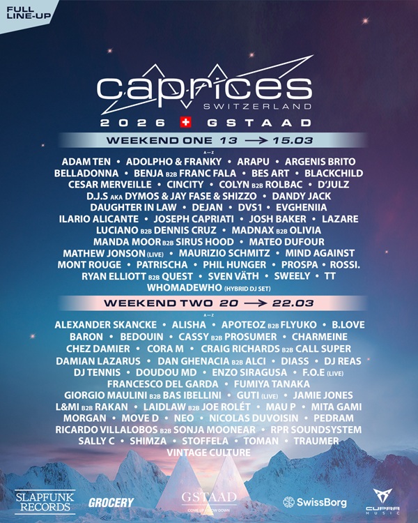 Caprices 2026 lineup 