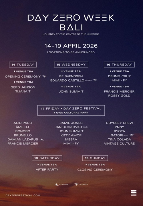 Day Zero Bali Week Programming