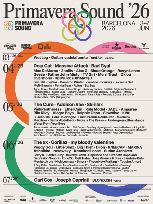 Primavera Sound Barcelona 2026 Lineup