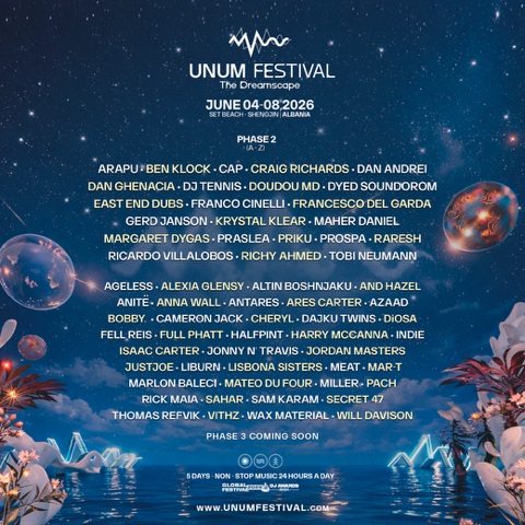 UNUM Festival 2026 lineup Phase 2