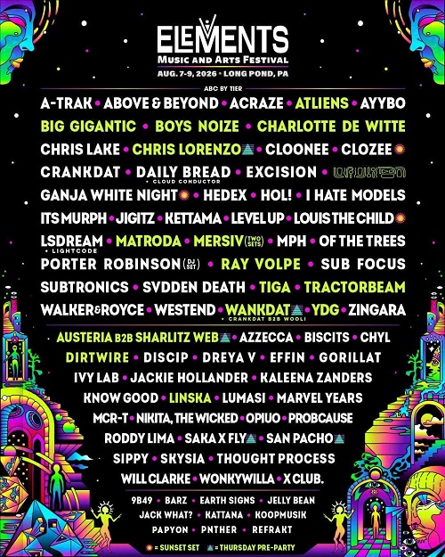 Elements Festival 2026 Lineup Phase 2