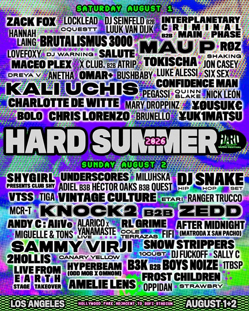 HARD Summer 2026 Lineup